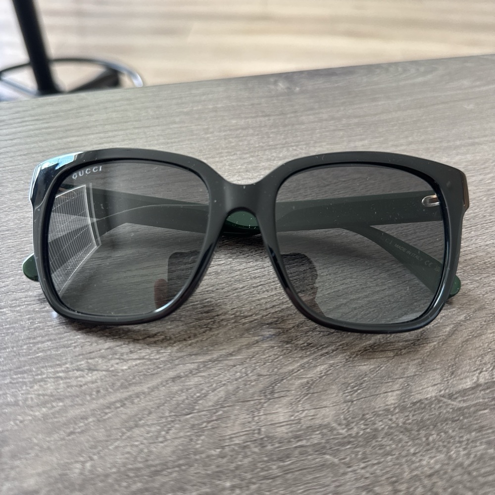 Gucci Dark Gray Oversized Sunglasses